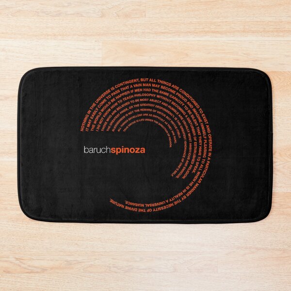 Item preview, Baruch Spinoza famous quotes poster [orangered] designed and sold by CMYKStudio.