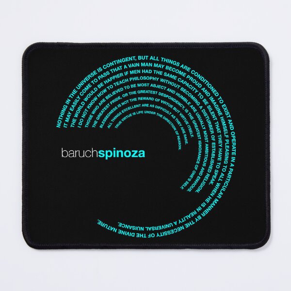 Item preview, Baruch Spinoza famous quotes poster [aqua] designed and sold by CMYKStudio.