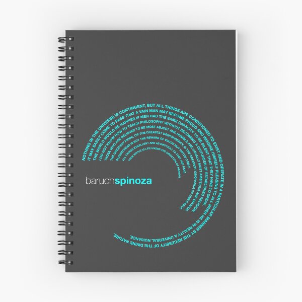 Item preview, Baruch Spinoza famous quotes poster [aqua] designed and sold by CMYKStudio.