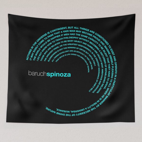Item preview, Baruch Spinoza famous quotes poster [aqua] designed and sold by CMYKStudio.