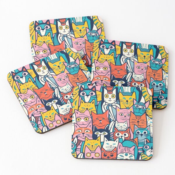 Item preview, cats pattern designed and sold by Windness Zao.