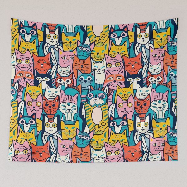 Item preview, cats pattern designed and sold by Windness Zao.