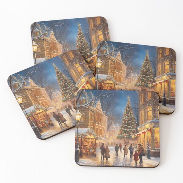 Item preview, Cozy stroll through a Winter Christmas Market designed and sold by Hibiskusmond.