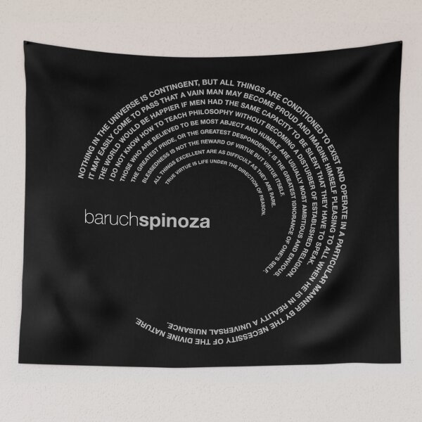 Item preview, Baruch Spinoza famous quotes poster [silver] designed and sold by CMYKStudio.