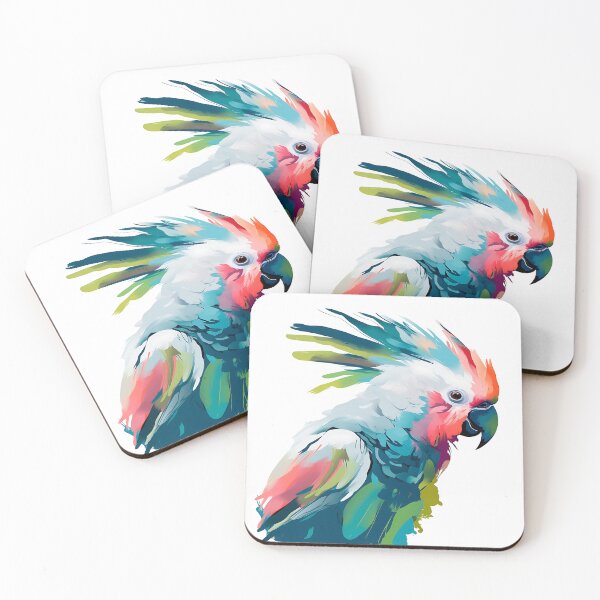 Item preview, African Parrot. Cool collared cockatoo parrot. For printing stickers, posters, prints on a T-shirt designed and sold by Anastasiia Yurevych.