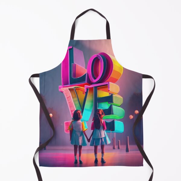 Item preview, Lesbian Couple - Two girls in front of the LOVE sign designed and sold by Print4Shirt4You.