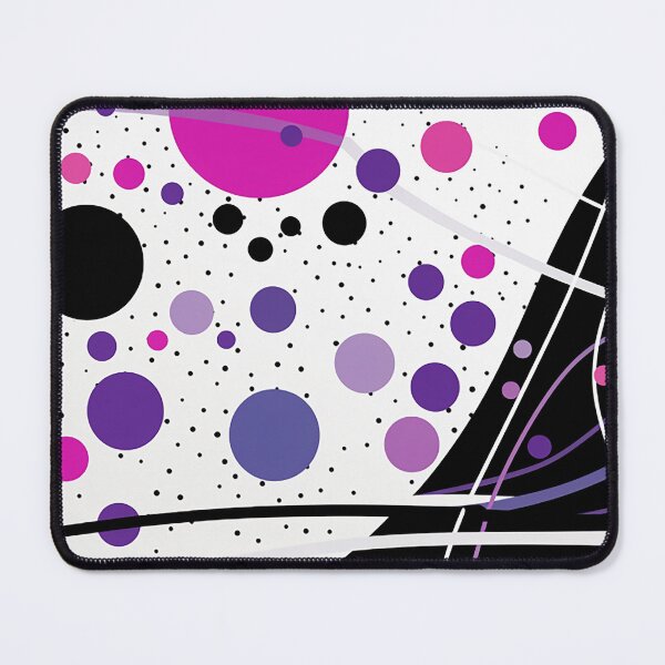 Item preview, Elegance in Abstraction: Black and Purple Design with Sleek Lines and Polka Dots designed and sold by PaintbrushPlace.