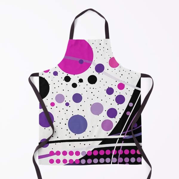 Item preview, Elegance in Abstraction: Black and Purple Design with Sleek Lines and Polka Dots designed and sold by PaintbrushPlace.