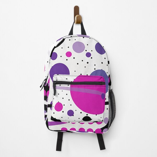 Item preview, Elegance in Abstraction: Black and Purple Design with Sleek Lines and Polka Dots designed and sold by PaintbrushPlace.