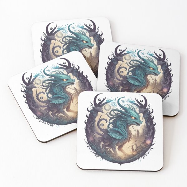 Item preview, Retro Cute tribal dragon fantasy design  designed and sold by risingphoenix6.
