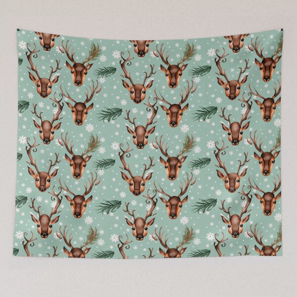 Item preview, Rustic Winter Charm Reindeer Patterns designed and sold by Tamas Das.
