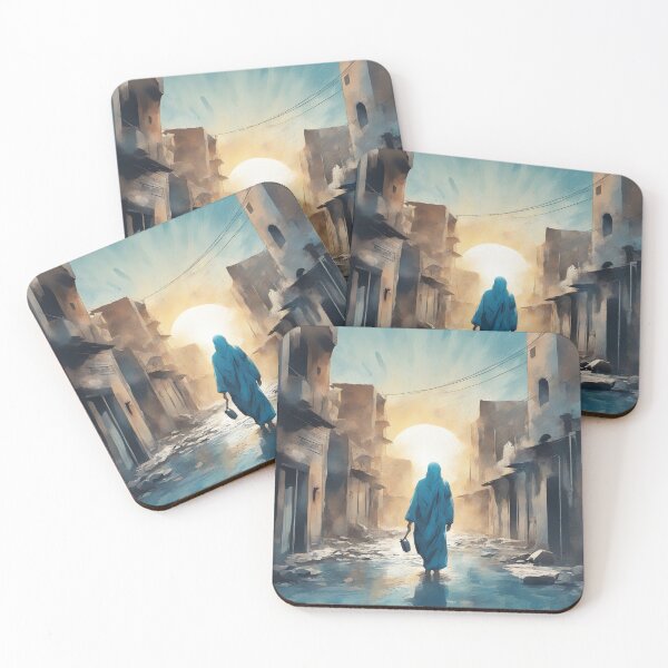 Item preview, Woman walking in Palestine hope sun rise burkha designed and sold by Meena-tta.