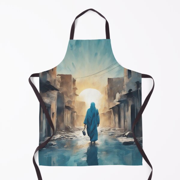 Item preview, Woman walking in Palestine hope sun rise burkha designed and sold by Meena-tta.