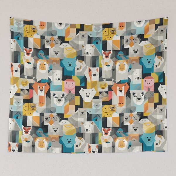 Item preview, Colorful animals seamless pattern 02 designed and sold by Phumtanis66.