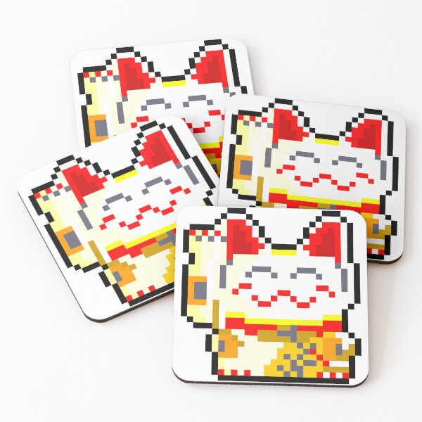 Item preview, Fortune Cat Sticker - Maneki Neko, luck and prosperity, Japanese charm, business success, waving cat, Feng Shui designed and sold by PixStickers.