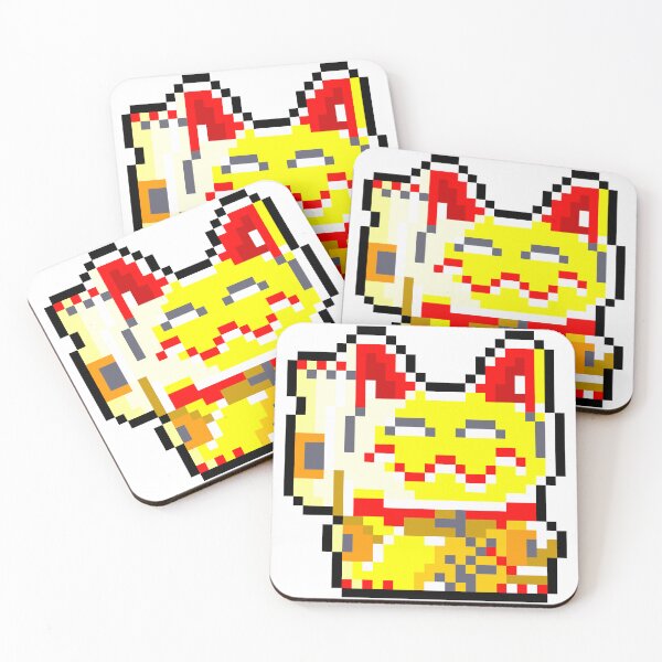 Item preview, Golden Fortune Cat Sticker - Maneki Neko, luck and prosperity, Japanese charm, business success, waving cat, Feng Shui designed and sold by PixStickers.