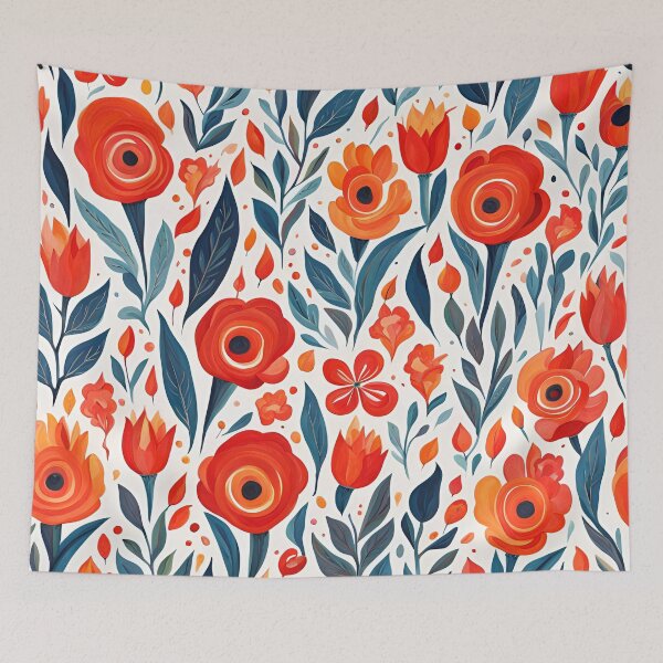 Item preview, Gouache Summer Flower Pattern. designed and sold by ARichArts.