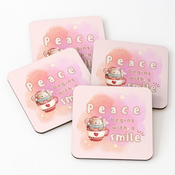 Item preview, Peace Begins with a Smile, bear in winter designed and sold by Mika2525-smile.