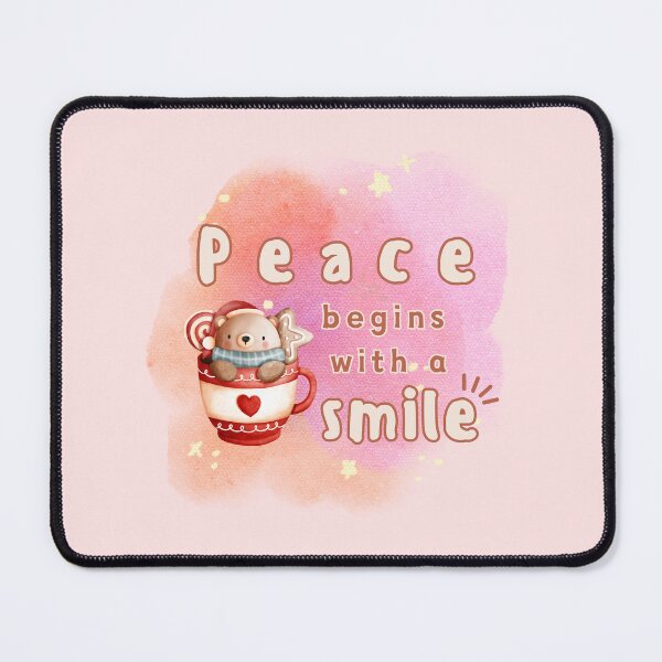 Item preview, Peace Begins with a Smile, bear in winter designed and sold by Mika2525-smile.