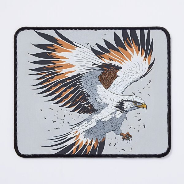 Item preview, "The vector art logo of a soaring falcon captures the majestic grace of this magnificent bird, with its outstretched wings and sharp, determined gaze." designed and sold by Best-Art-32.