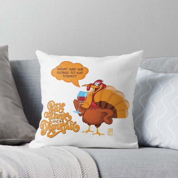 Item preview, Eat, Drink and be Thankful - happy thanksgiving day - funny design designed and sold by ArtProjectShop.