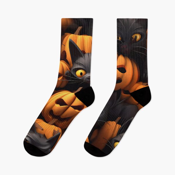 Item preview, “Feline Pumpkins: A Magical Halloween” designed and sold by Art-Vortex-fr.