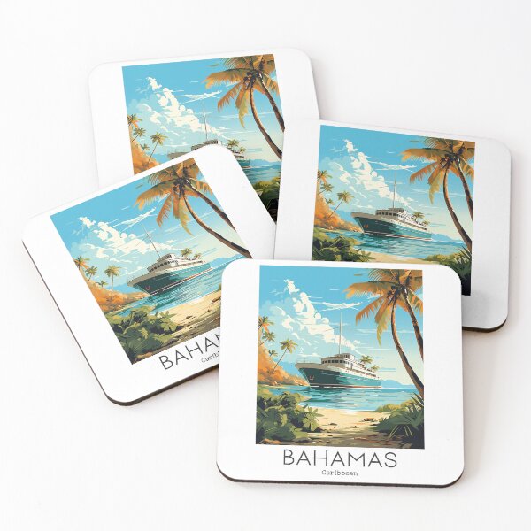 Item preview, A Vintage Travel Illustration of the Bahamas - Caribbean  designed and sold by GoodOldVintage.