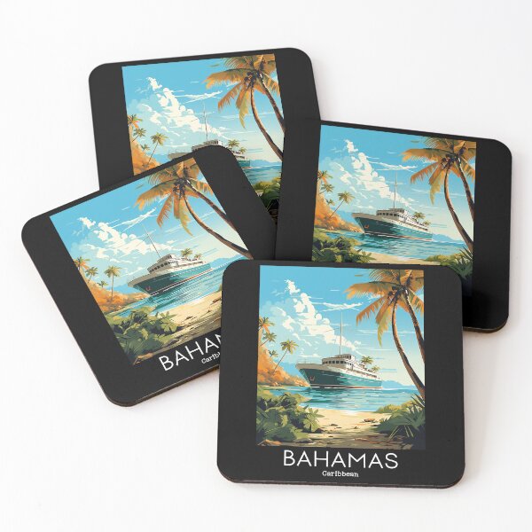 Item preview, A Vintage Travel Illustration of the Bahamas - Caribbean  designed and sold by GoodOldVintage.
