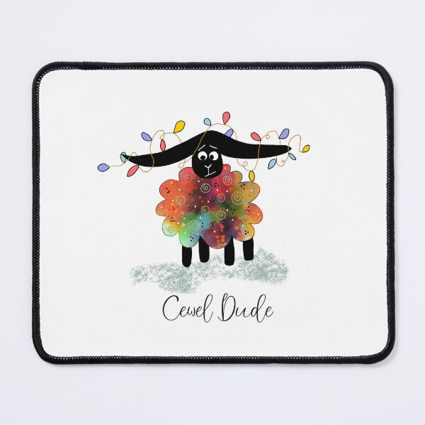 Item preview, Cute Festive Sheep Cewel Dude designed and sold by Playful Pixel Designs.