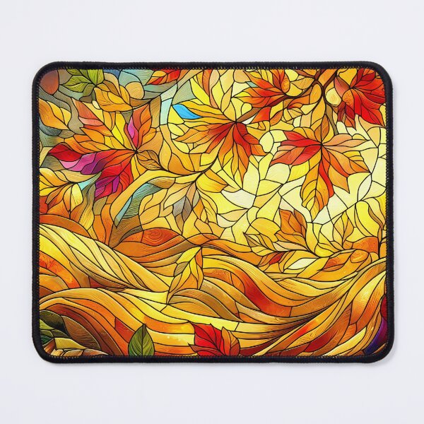 Item preview, Watercolor Autumn Leaves Staining Glass Pattern - Vibrant and Artistic Design designed and sold by lamp148.
