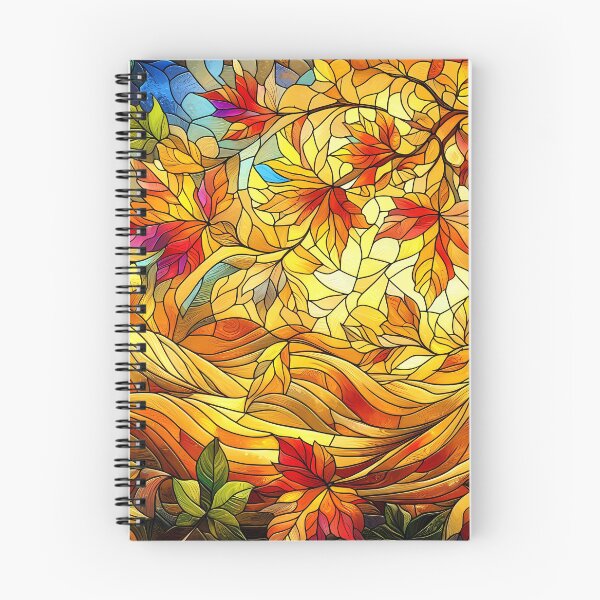 Item preview, Watercolor Autumn Leaves Staining Glass Pattern - Vibrant and Artistic Design designed and sold by lamp148.