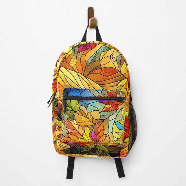 Item preview, Watercolor Autumn Leaves Staining Glass Pattern - Vibrant and Artistic Design designed and sold by lamp148.