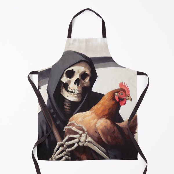 Item preview, Joyful grim reaper with a hen designed and sold by Andreja's shop.