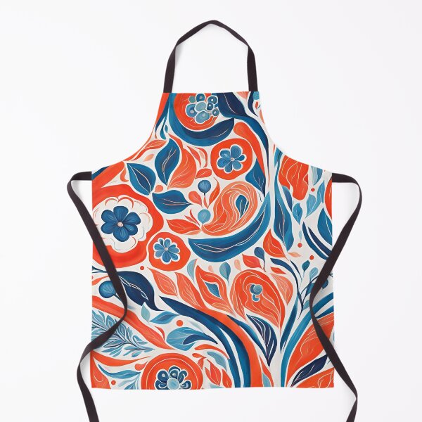 Item preview, Gouache Red Blue Flower Pattern. designed and sold by ARichArts.