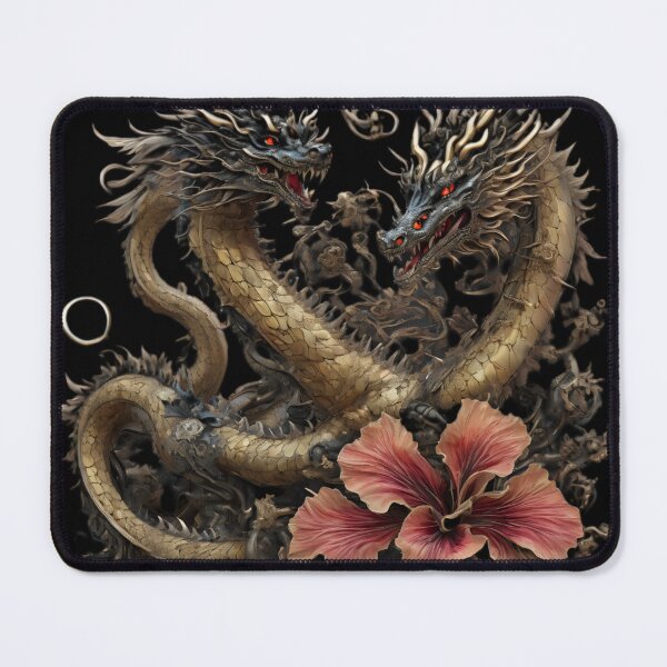 Item preview, Chinese Dragon And Chinese Hibiscus designed and sold by CoolEnthusias.
