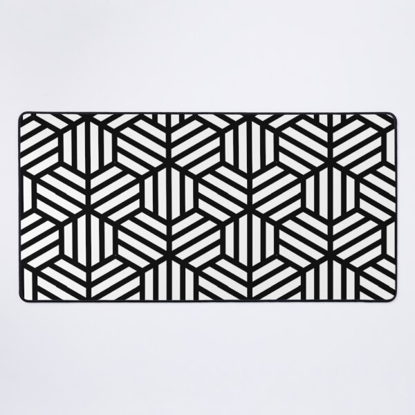 Item preview, Black and White Geometric Hexagon Honeycomb Pattern designed and sold by PenguinForests.