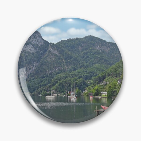 Item preview, Traunkirchen on Lake Traun Traunsee in Austria landscape designed and sold by goceris.