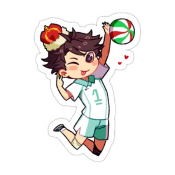 haikyuu sticker oikawa stickers by marburusu redbubble