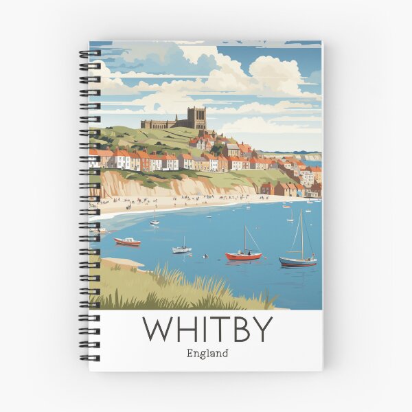 Item preview, Una ilustración de viajes vintage de Whitby - Inglaterra designed and sold by GoodOldVintage.