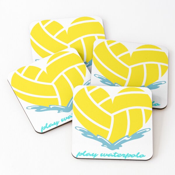 Item preview, Yellow Heart - play waterpolo designed and sold by waterpoloworld.