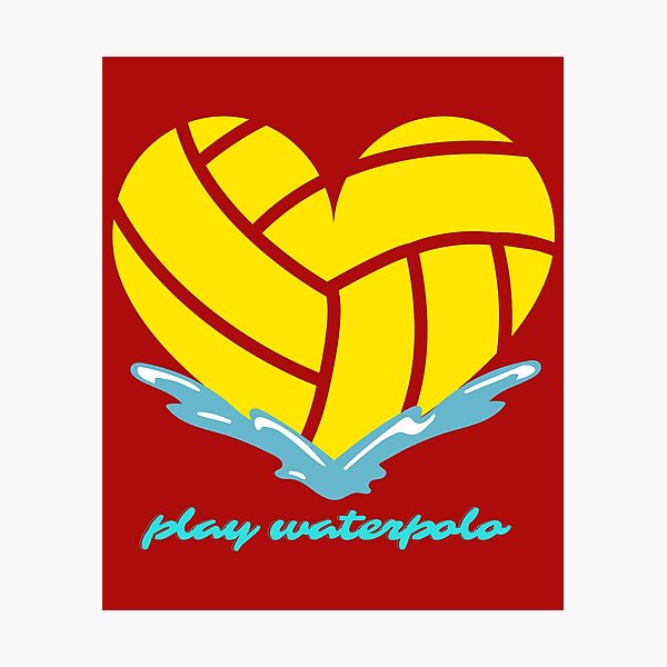 Item preview, Yellow Heart - play waterpolo designed and sold by waterpoloworld.
