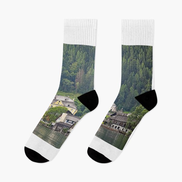 Item preview, Hallstatt village lakeside Hallstatter lake in Austria designed and sold by goceris.
