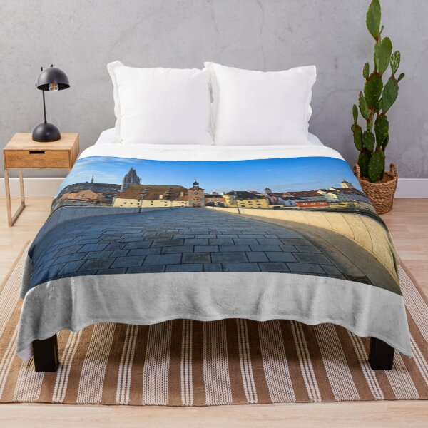 Item preview, Stone bridge and clock tower in Regensburg Germany designed and sold by goceris.