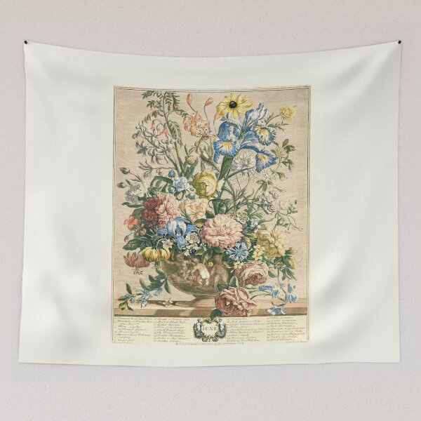 Item preview, June, from The Twelve Months of Flowers, by Robert Furber (1732) High definition designed and sold by MINDTHECHERRY.