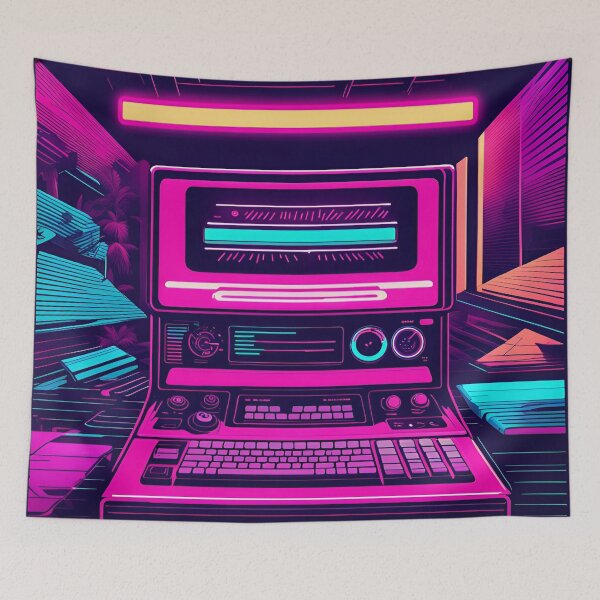 Item preview, Neon Computer Pattern. designed and sold by ARichArts.