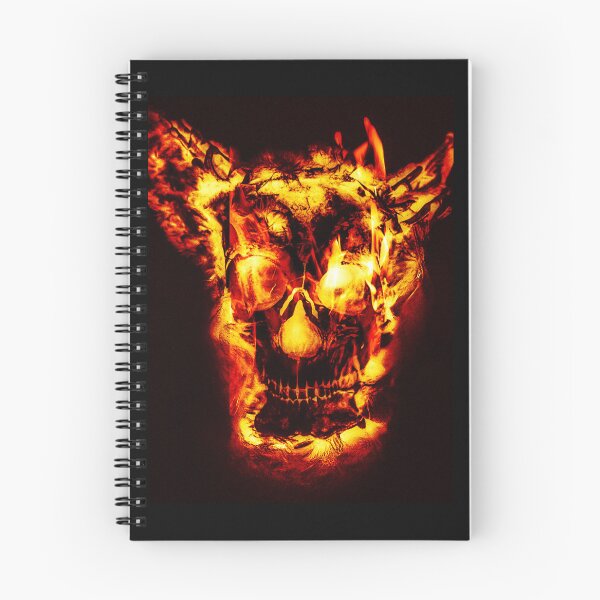Aperçu de l'œuvre Visage squelette avec flammes créée et vendue par MegsSD.