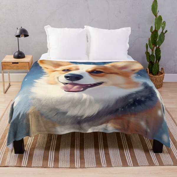 Item preview, Christmas Corgi in the snow Happy Holidays designed and sold by AngelinaBezm.