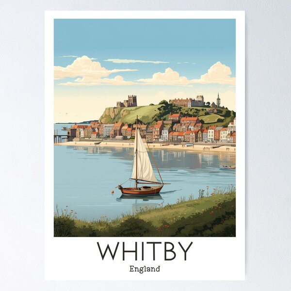 Artikelvorschau, Eine Vintage-Reiseillustration von Whitby - England entworfen und verkauft von GoodOldVintage.
