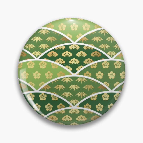 Item preview, Japanese wave pattern Green Geometric designed and sold by Dzhon99.
