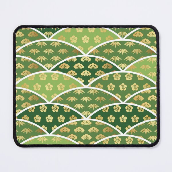 Item preview, Japanese wave pattern Green Geometric designed and sold by Dzhon99.